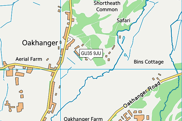 GU35 9JU map - OS VectorMap District (Ordnance Survey)