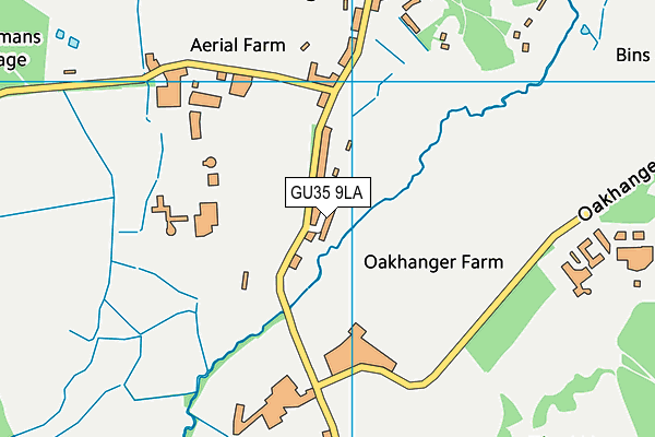 GU35 9LA map - OS VectorMap District (Ordnance Survey)