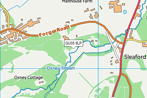 GU35 9LP map - OS VectorMap District (Ordnance Survey)