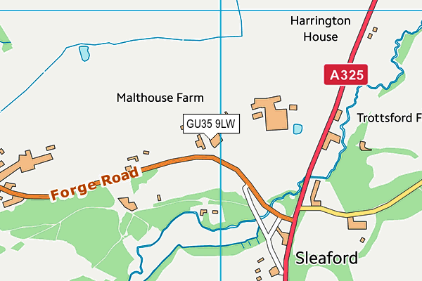 GU35 9LW map - OS VectorMap District (Ordnance Survey)