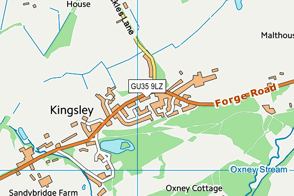 GU35 9LZ map - OS VectorMap District (Ordnance Survey)