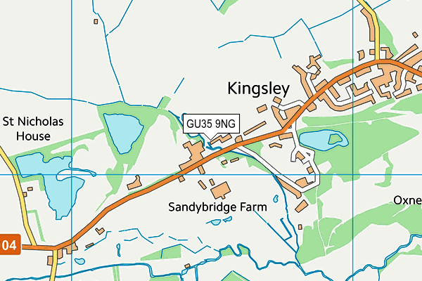 Kingsley Tennis Centre map (GU35 9NG) - OS VectorMap District (Ordnance Survey)