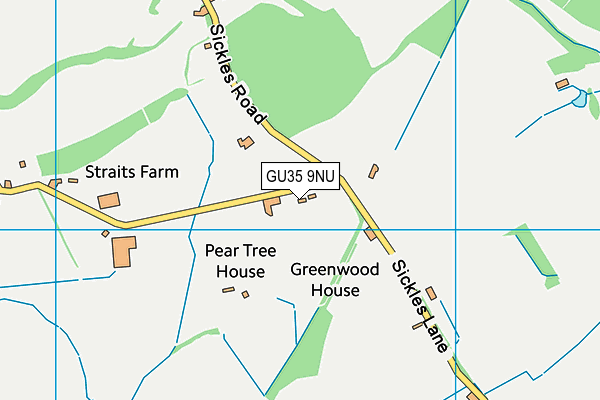 GU35 9NU map - OS VectorMap District (Ordnance Survey)