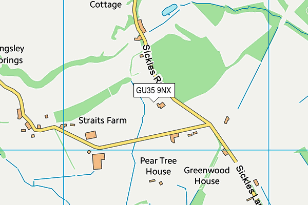 GU35 9NX map - OS VectorMap District (Ordnance Survey)