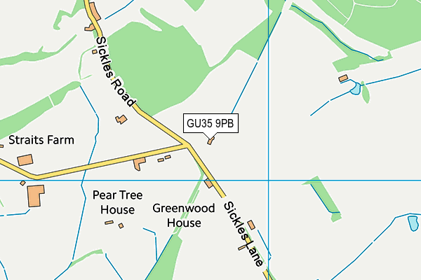 GU35 9PB map - OS VectorMap District (Ordnance Survey)