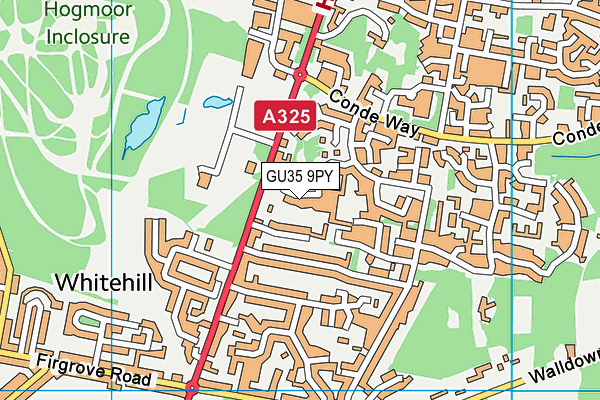 GU35 9PY map - OS VectorMap District (Ordnance Survey)