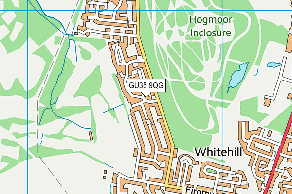 GU35 9QG map - OS VectorMap District (Ordnance Survey)
