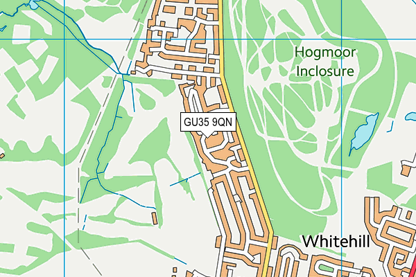 GU35 9QN map - OS VectorMap District (Ordnance Survey)