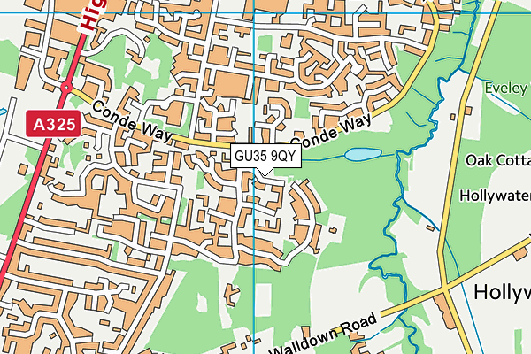 GU35 9QY map - OS VectorMap District (Ordnance Survey)