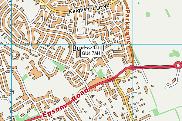 GU4 7AH map - OS VectorMap District (Ordnance Survey)