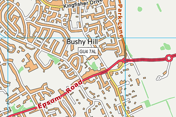 GU4 7AL map - OS VectorMap District (Ordnance Survey)