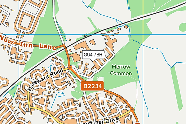 GU4 7BH map - OS VectorMap District (Ordnance Survey)