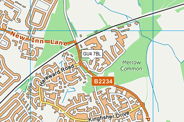 GU4 7BL map - OS VectorMap District (Ordnance Survey)