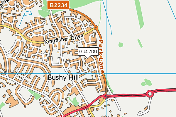 GU4 7DU map - OS VectorMap District (Ordnance Survey)