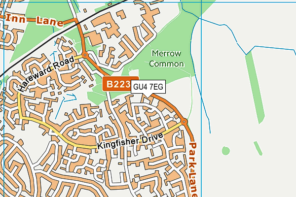 GU4 7EG map - OS VectorMap District (Ordnance Survey)