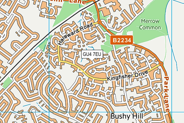 GU4 7EU map - OS VectorMap District (Ordnance Survey)