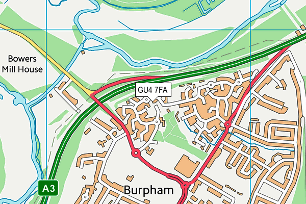 GU4 7FA map - OS VectorMap District (Ordnance Survey)