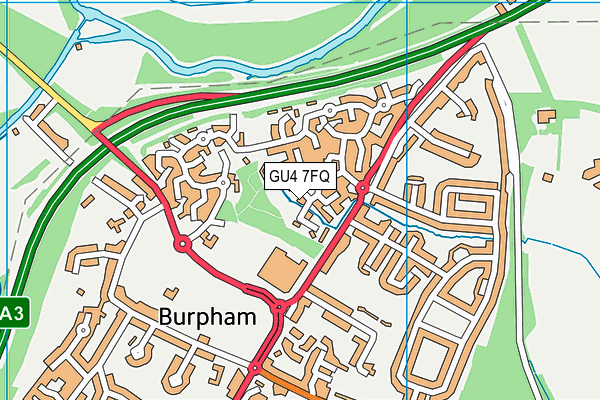 GU4 7FQ map - OS VectorMap District (Ordnance Survey)