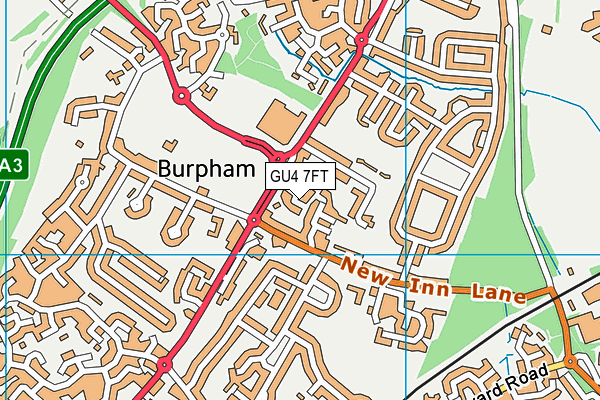 GU4 7FT map - OS VectorMap District (Ordnance Survey)