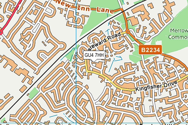 GU4 7HH map - OS VectorMap District (Ordnance Survey)