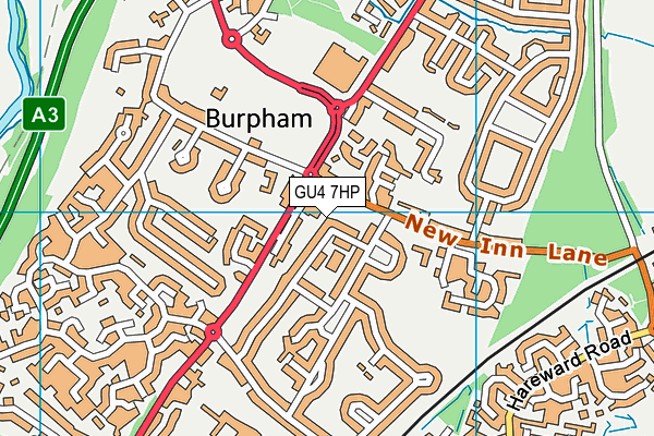 GU4 7HP map - OS VectorMap District (Ordnance Survey)