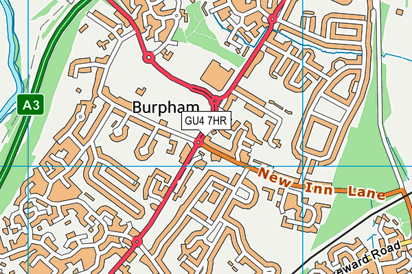 GU4 7HR map - OS VectorMap District (Ordnance Survey)