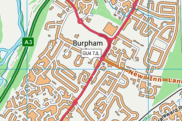 GU4 7JL map - OS VectorMap District (Ordnance Survey)