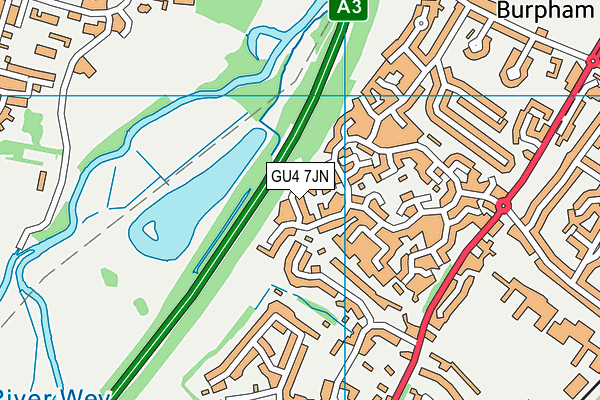 GU4 7JN map - OS VectorMap District (Ordnance Survey)