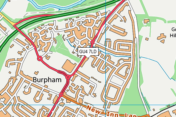 GU4 7LD map - OS VectorMap District (Ordnance Survey)