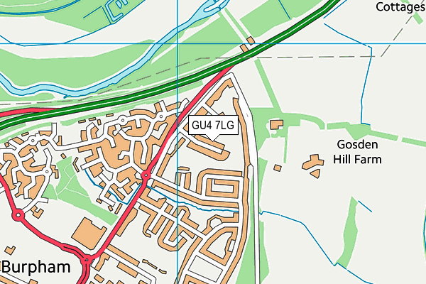 GU4 7LG map - OS VectorMap District (Ordnance Survey)