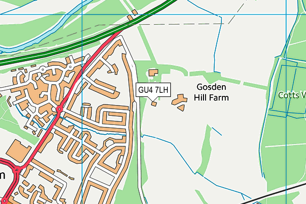 GU4 7LH map - OS VectorMap District (Ordnance Survey)