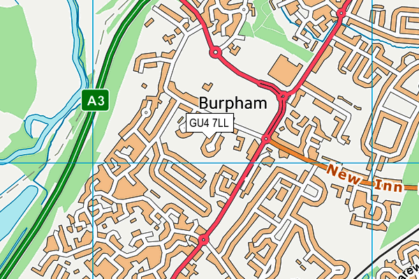 GU4 7LL map - OS VectorMap District (Ordnance Survey)