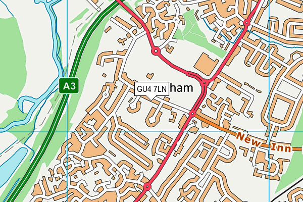 GU4 7LN map - OS VectorMap District (Ordnance Survey)