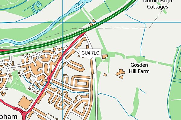 GU4 7LQ map - OS VectorMap District (Ordnance Survey)