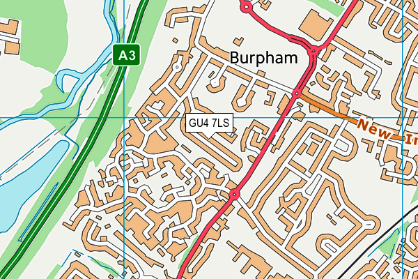 GU4 7LS map - OS VectorMap District (Ordnance Survey)