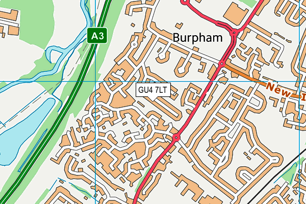 GU4 7LT map - OS VectorMap District (Ordnance Survey)