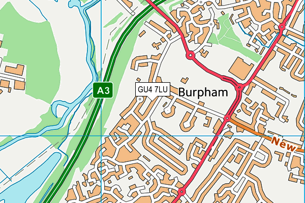 GU4 7LU map - OS VectorMap District (Ordnance Survey)