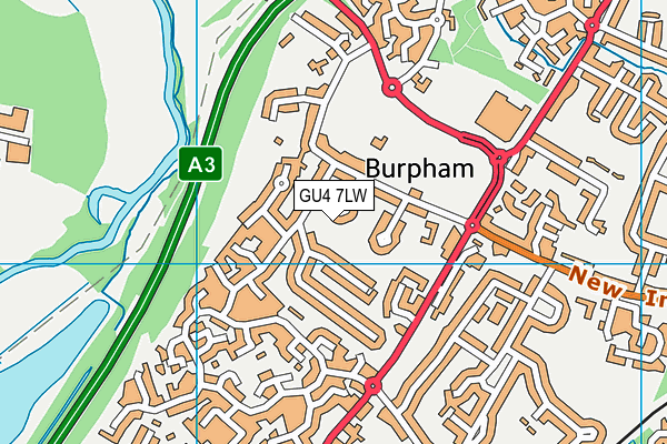 GU4 7LW map - OS VectorMap District (Ordnance Survey)