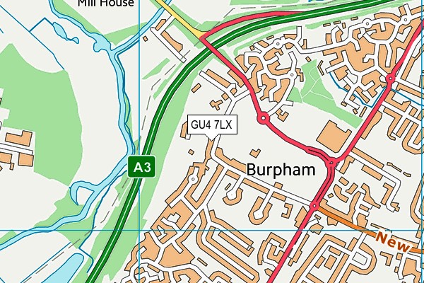 GU4 7LX map - OS VectorMap District (Ordnance Survey)