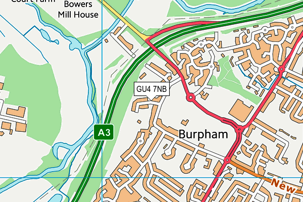 GU4 7NB map - OS VectorMap District (Ordnance Survey)