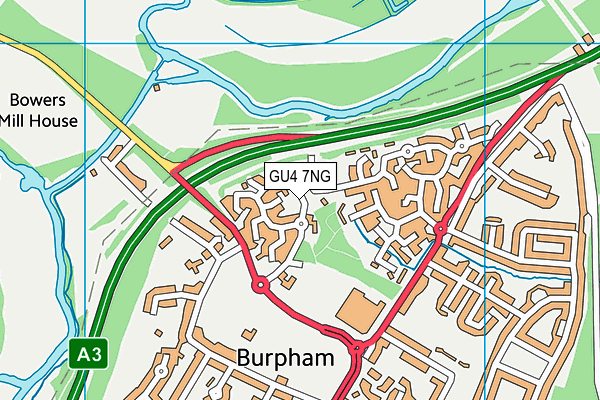 GU4 7NG map - OS VectorMap District (Ordnance Survey)