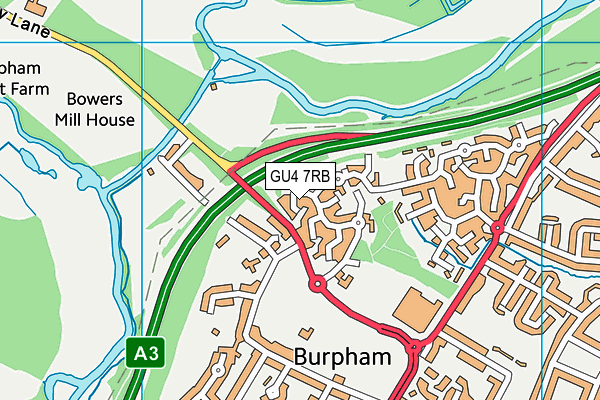 GU4 7RB map - OS VectorMap District (Ordnance Survey)