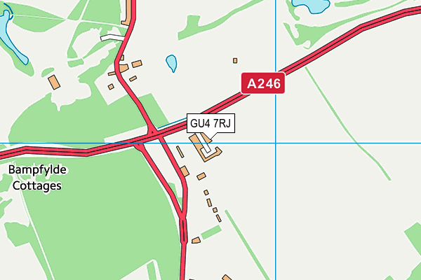 GU4 7RJ map - OS VectorMap District (Ordnance Survey)