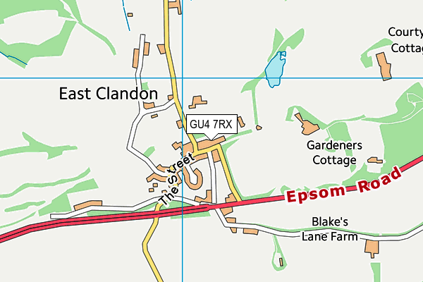 GU4 7RX map - OS VectorMap District (Ordnance Survey)