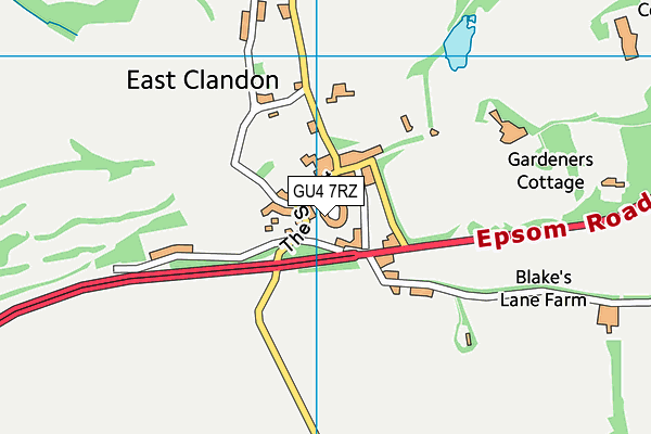 GU4 7RZ map - OS VectorMap District (Ordnance Survey)