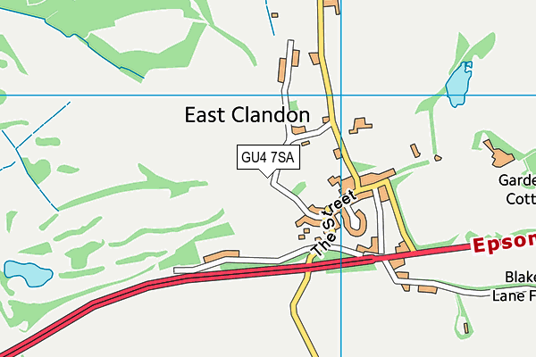 GU4 7SA map - OS VectorMap District (Ordnance Survey)