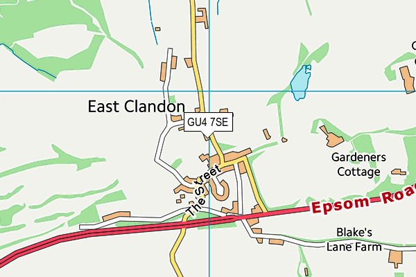 GU4 7SE map - OS VectorMap District (Ordnance Survey)