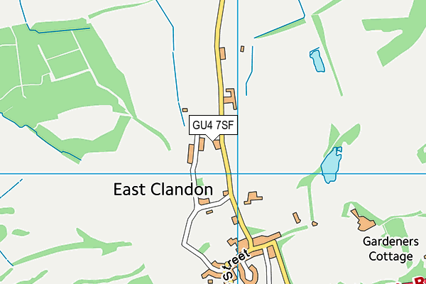 GU4 7SF map - OS VectorMap District (Ordnance Survey)