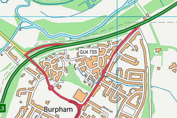 GU4 7SS map - OS VectorMap District (Ordnance Survey)