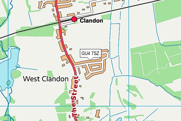 GU4 7SZ map - OS VectorMap District (Ordnance Survey)